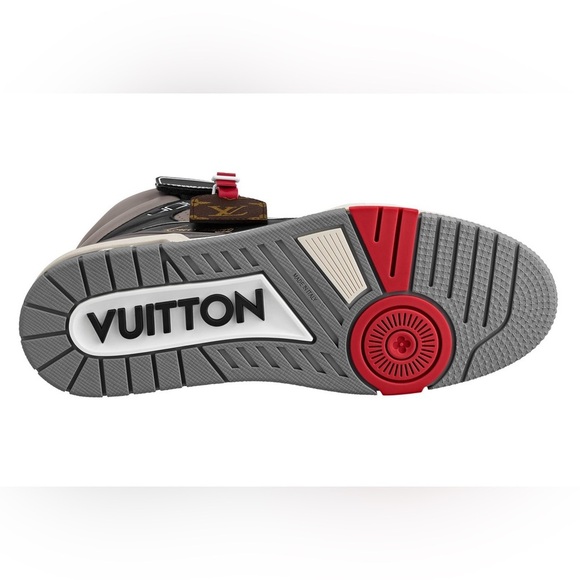 Louis Vuitton LIMITED EDITION LV Black and Gray High-Top Sneakers Virgil Abloh - Picture 8 of 16